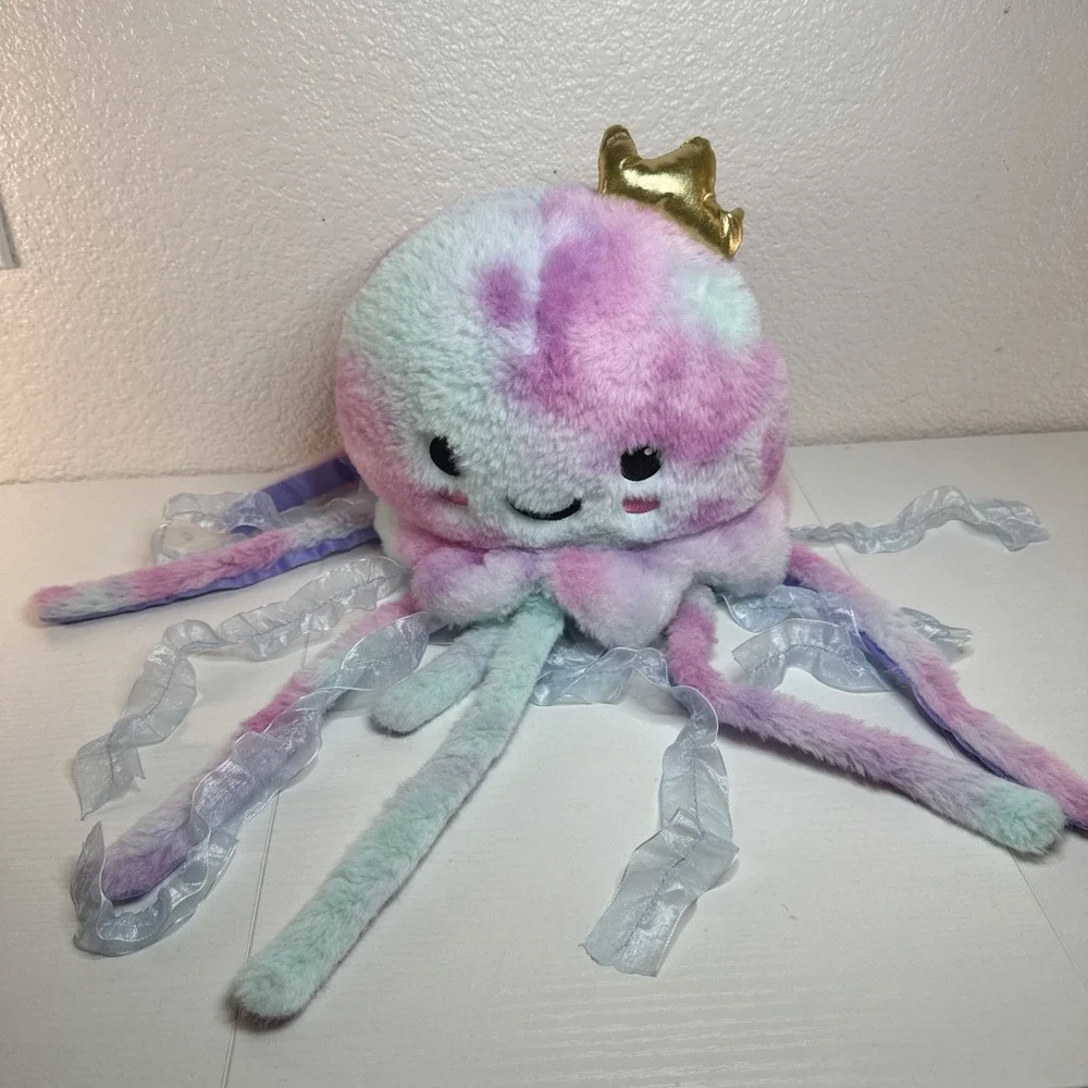 2 Scoops Tie-Dye Jellyfish w/ Crown Plush Sea Life Under the Sea
